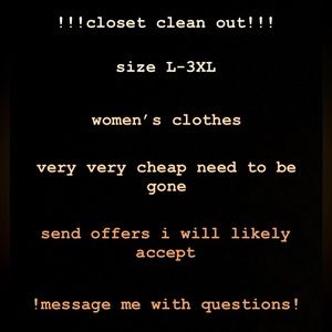tomorrow i will post lots of clothes that range from size US L-3XL